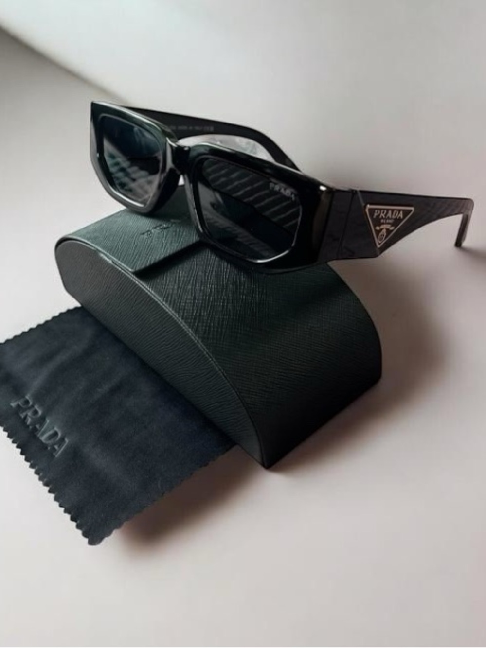 Prada Symbole Sunglasses - Black - Picture 3 of 5